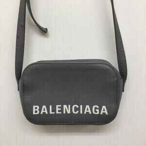 Balenciaga Camera Shoulder Bag Leather Black